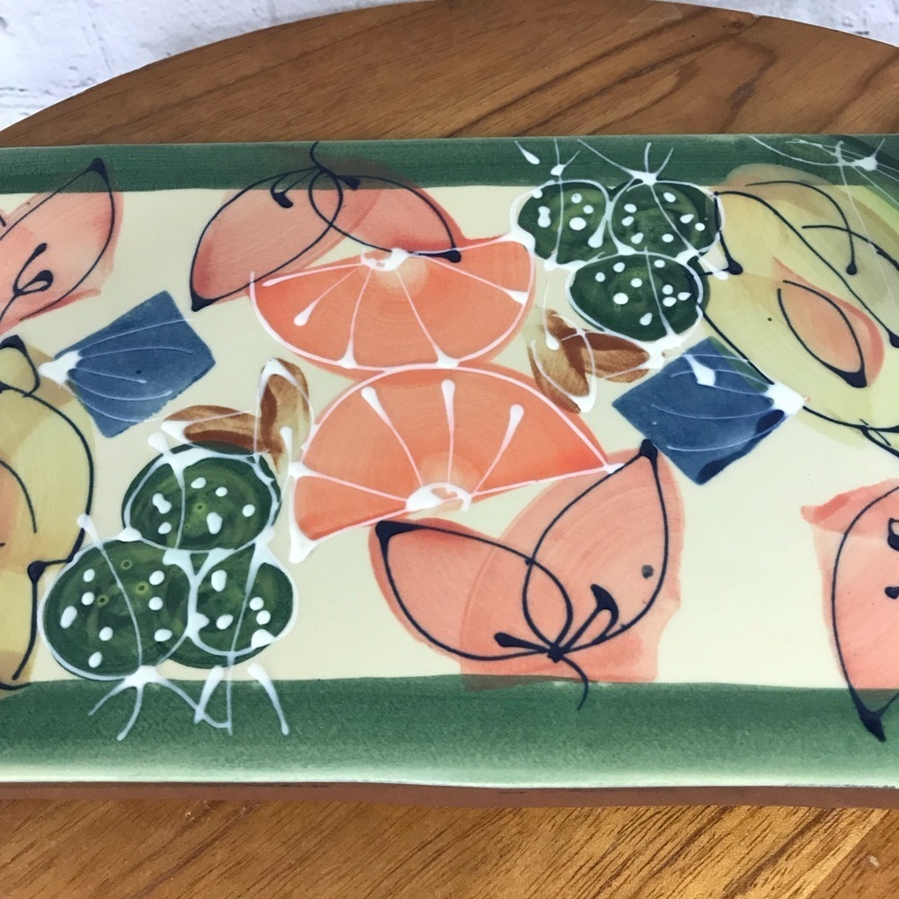 San Remo Ambiance Collections Hand Painted Ceramic Handled Cheeseboard - Picture 5 of 7